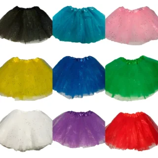 Tutu Pollera Con Brillo Infantil En Varios Colores