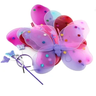 Set Alas Mariposa Hada Con Varita Y Vincha
