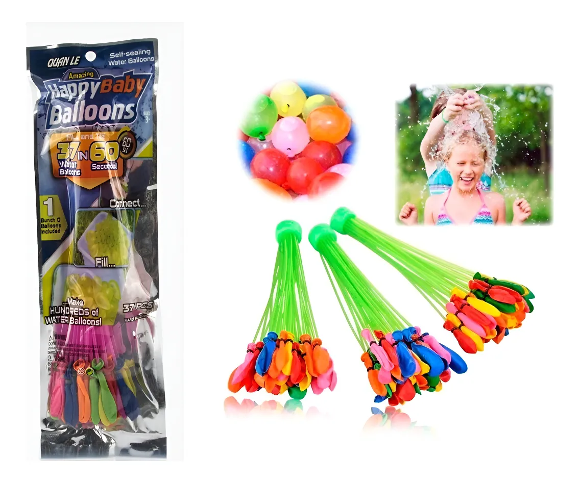 Bombuchas Globitos Agua X 37 Bombitas
