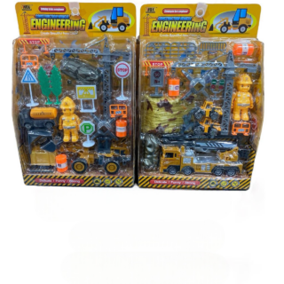 Set De Camiones De Construccion