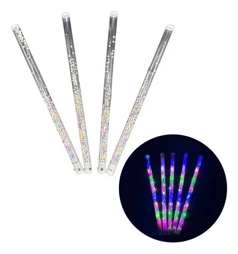 12 Varita Luminosa Candy Multicolor, 3 Secuencias De Luz