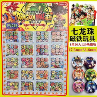 120 piezas Imán redondo pequeño de dargonball