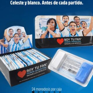 Kit Maquillaje Pintura Celeste Blanco Argentina Mundial