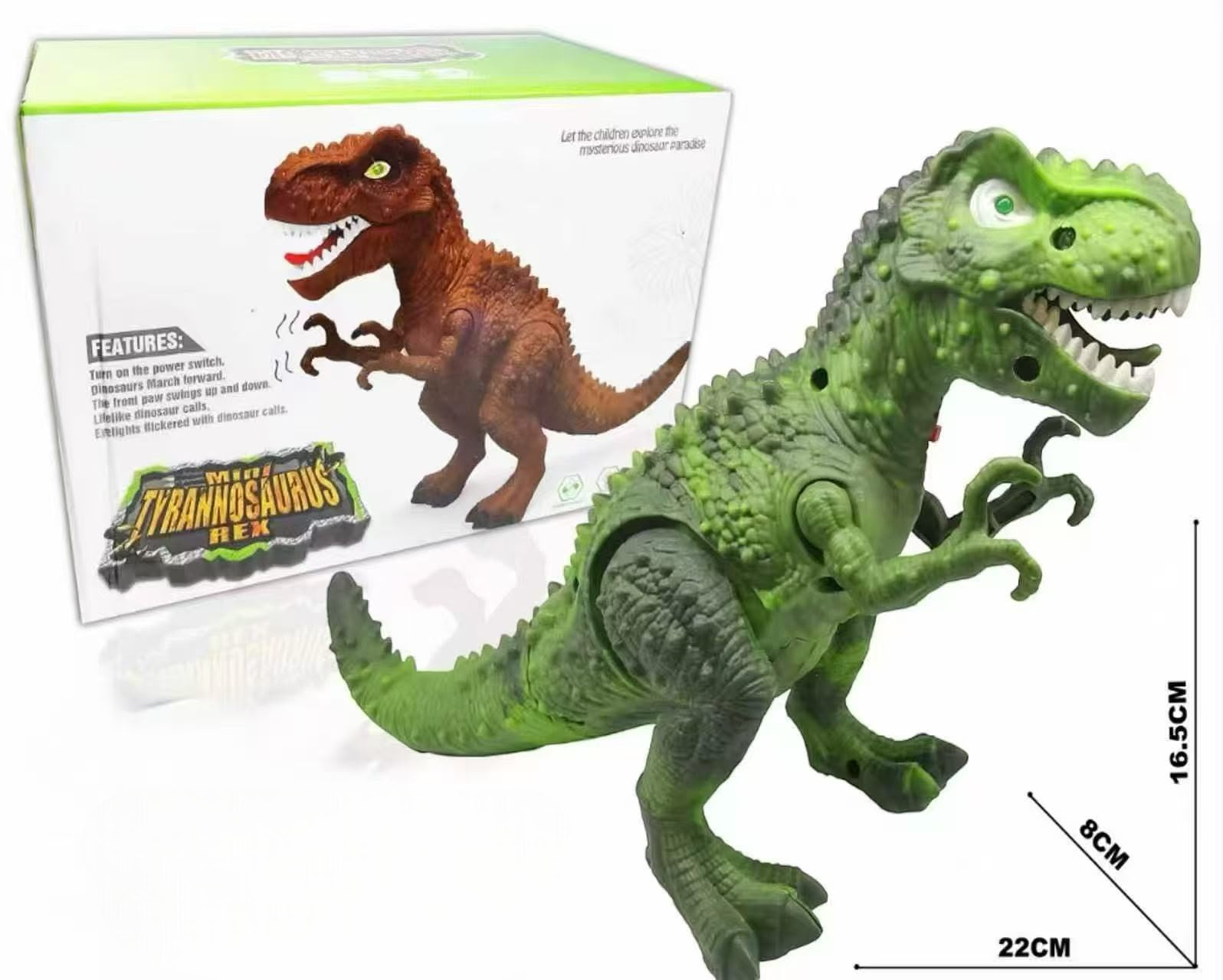 Dinosaurio Juguete A pila Con Luz y Sonido