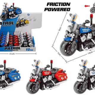 Moto policia a Fricción