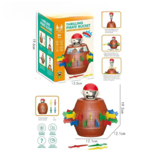 JUEGO MESA BARRIL PIRATA 19.6X13.5CM