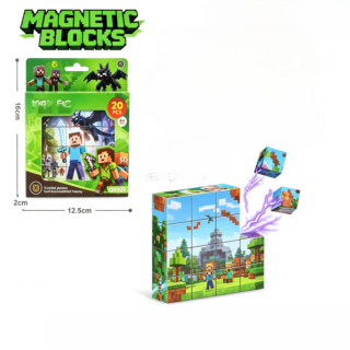 Rompecabezas De Cubos Magnéticos Minecraft X20 Piezas